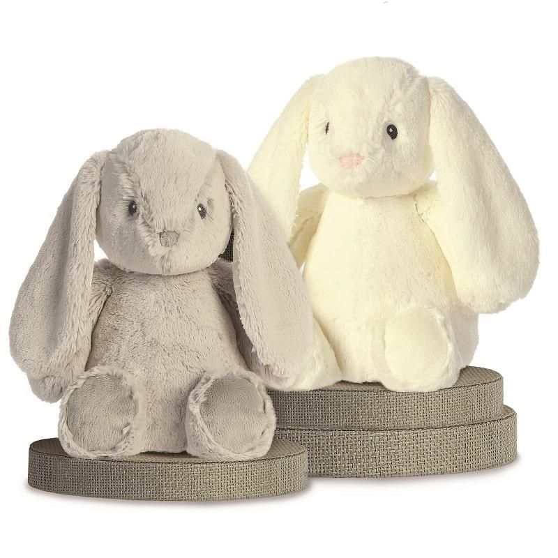 grijs en wit knuffel konijn 32 cm
