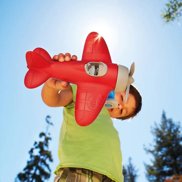 Green toys airplane red