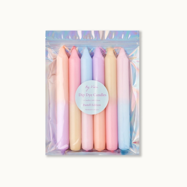 By Vivi Dip Dye Candles Pastel