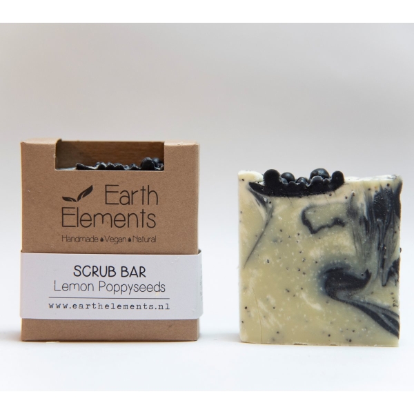 Earth Elements Scrub Bar Lemon Poppyseeds